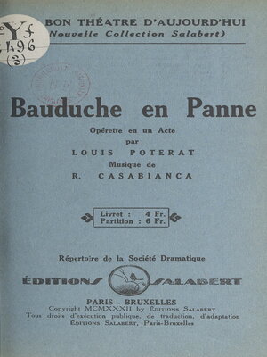 cover image of Bauduche en panne